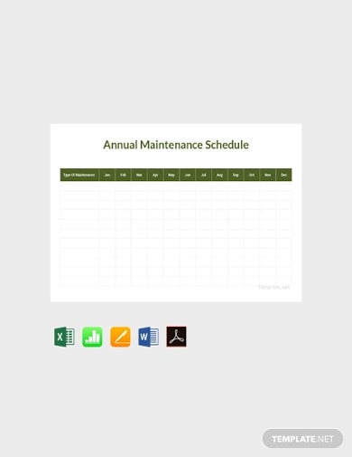 free-annual-maintenance-schedule-template