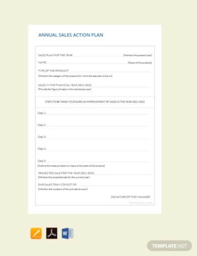 free annual sales plan template
