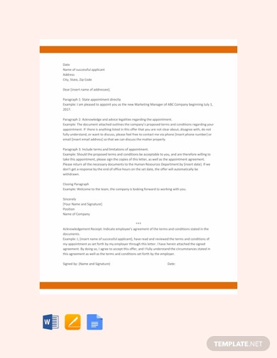 free appointment letter format