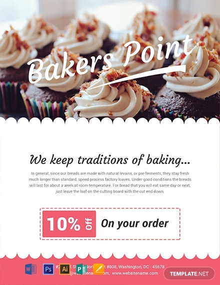 free bakers point flyer template