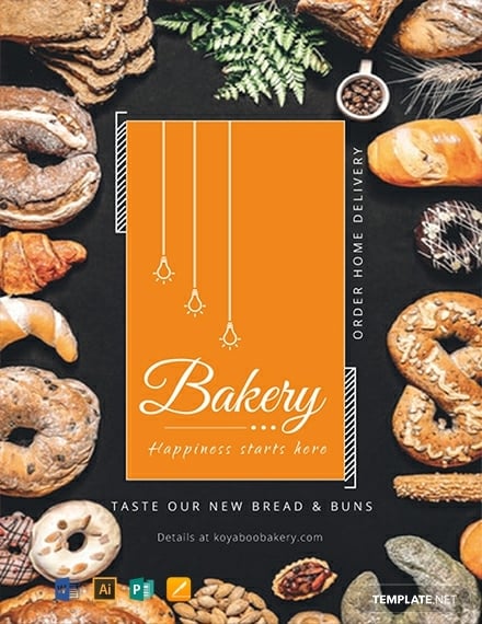 free bakery store flyer template