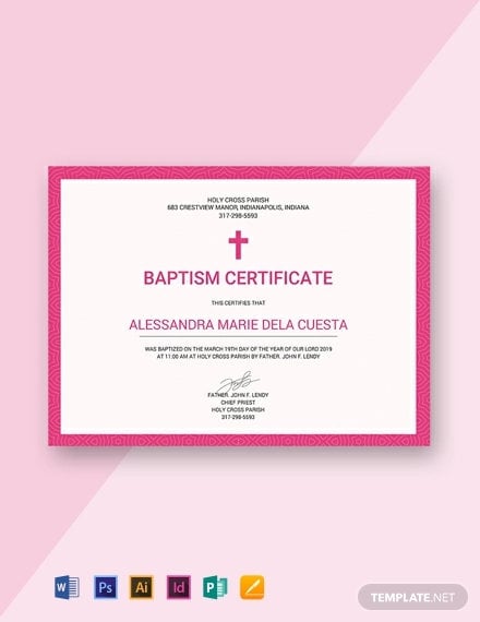 free baptism certificate template1