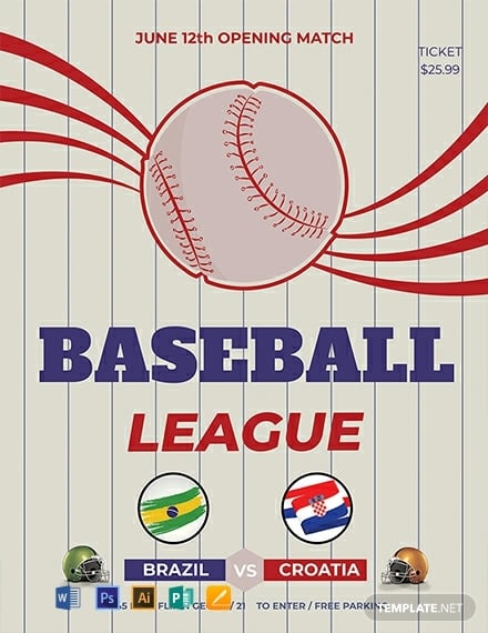 free baseball flyer template 440x570