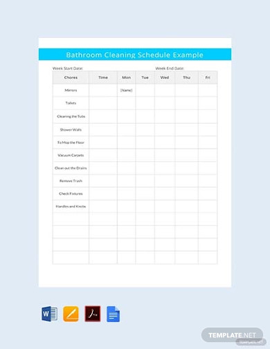 6+ Bathroom Schedule Templates in Google Docs | Google Sheets | XLS ...