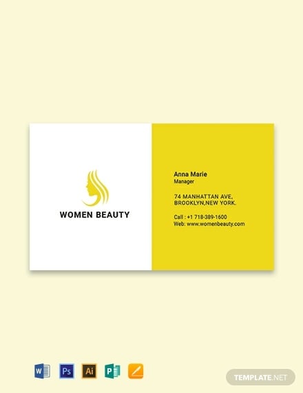 free beauty parlor business card template 440x570