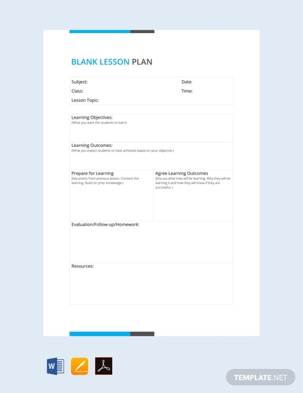 free blank lesson plan template 440x570