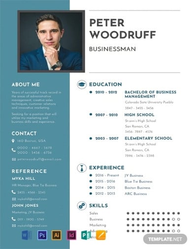 free business resume template