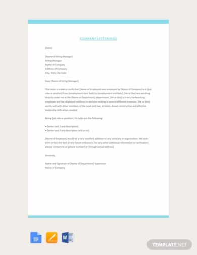 free-company-experience-letter-template