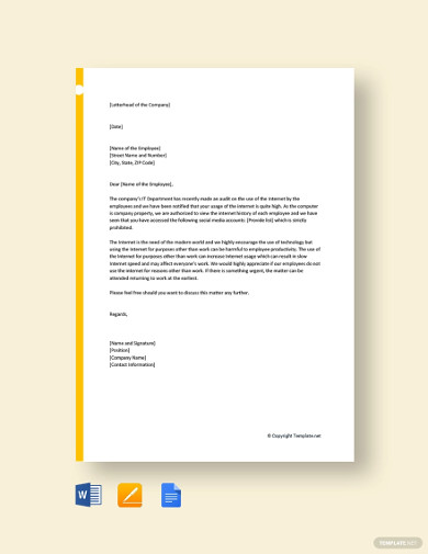 15+ Company Warning Letter Templates Free Samples, Examples Formats ...