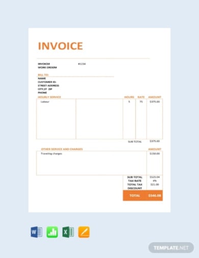 free consultancy service invoice template