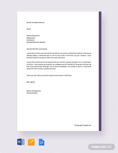 free-early-retirement-resignation-letter