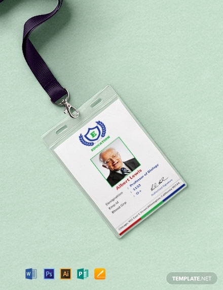 free education identity card template 440x570