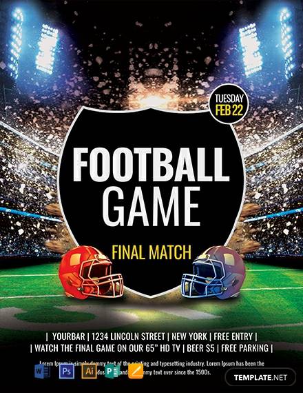 free football game flyer template 440x570 1 1