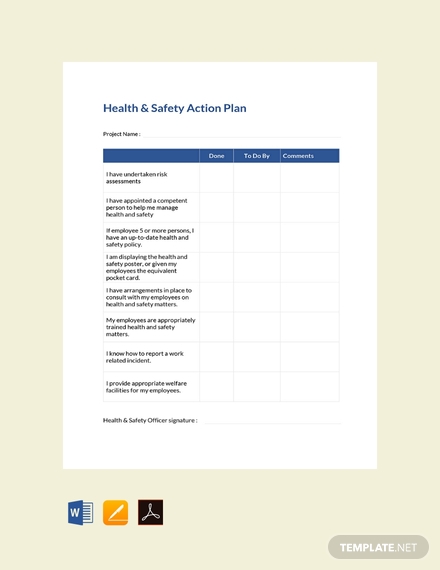 free health and safety action plan template 440x570