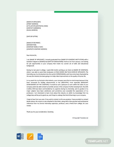free introduction letter for job opportunity template