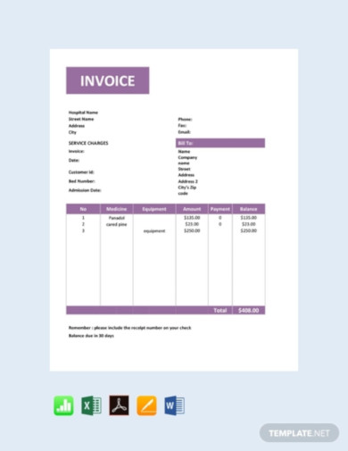 free-medical-service-invoice-template