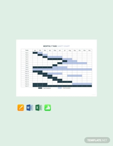 free monthly task gantt chart template