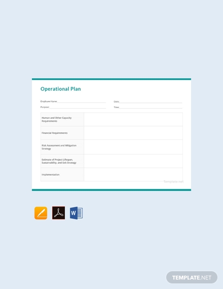 free operational plan template 440x570