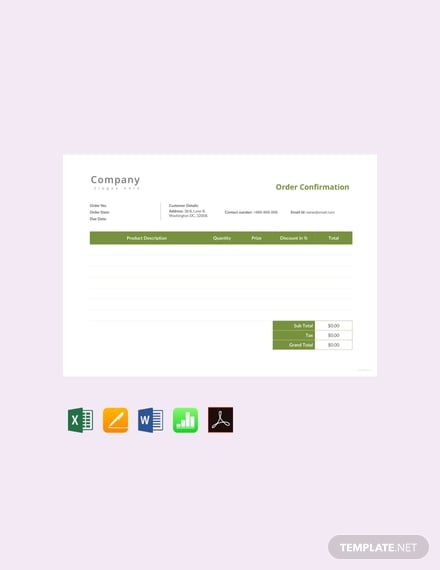 free order confirmation template 440x570