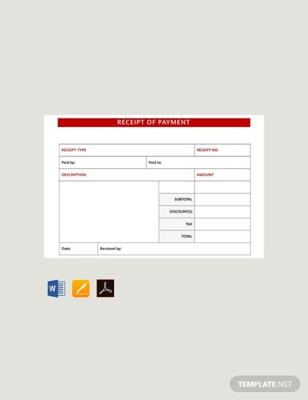 free payment receipt template