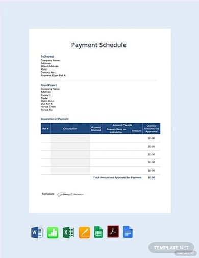 free-payment-schedule-template