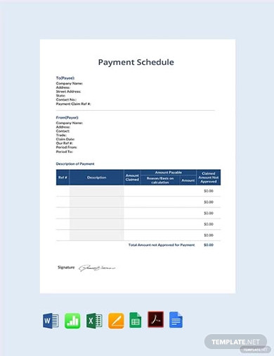 23+ Payment Schedule Templates in Google Docs | Google Sheets | XLS ...