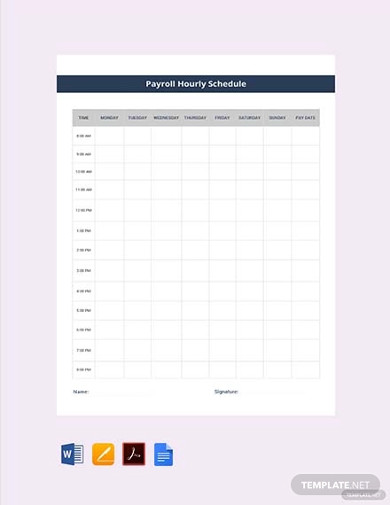 free payroll hourly schedule