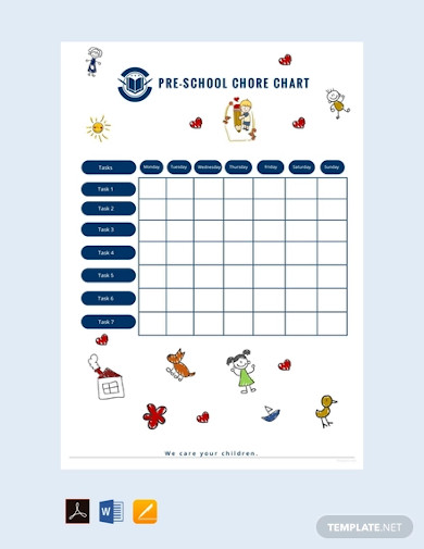 Printable Chore Chart - 16+ Free PDF Documents Download
