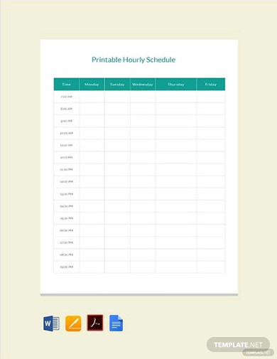 free-printable-hourly-schedule-template