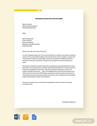 free-professional-resignation-with-regret-