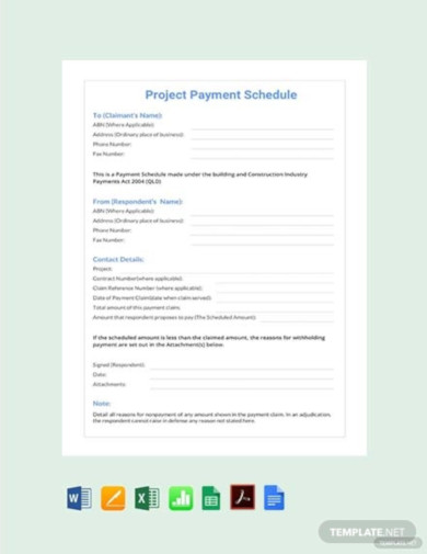 free-project-payment-schedule-template