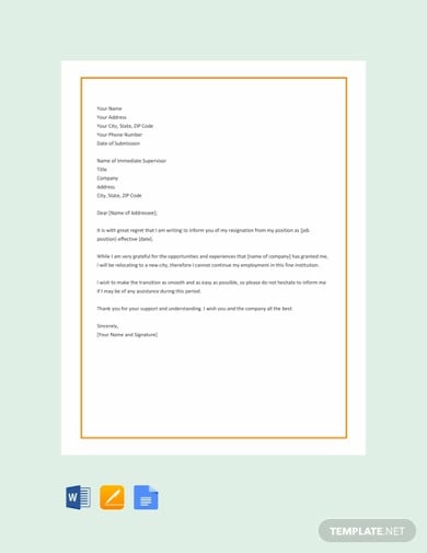 free-relocation-resignation-letter-template