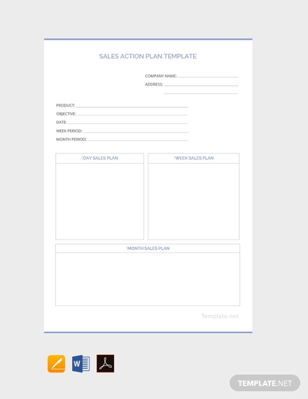 free sales action plan template 440x570