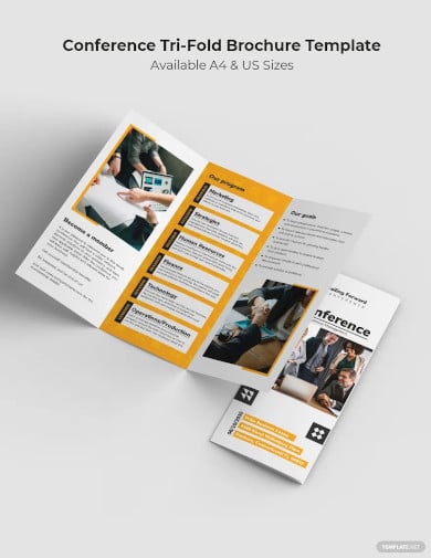 free sample conference tri fold brochure template
