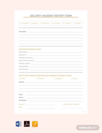 free security incident report template