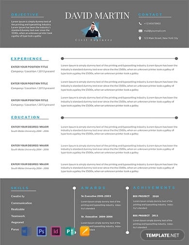 free senior civil engineer resume template