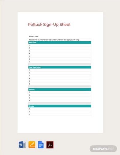 21+ Sign Up Sheet Templates in Google Docs | Google Sheets | Word ...