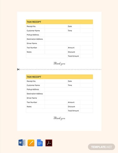 free taxi receipt template1