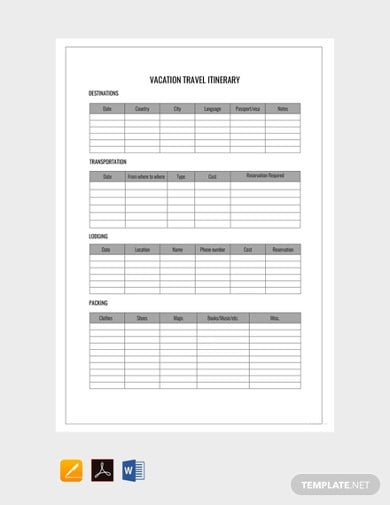 free-vacation-itinerary-template