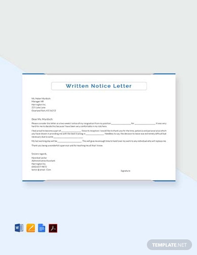 free-written-notice-letter-template