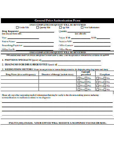general autorization form template