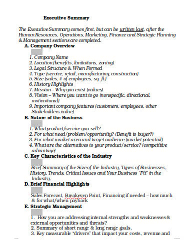 general business plan template