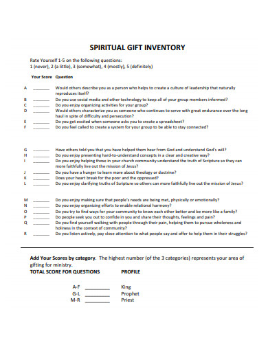 general gift inventory