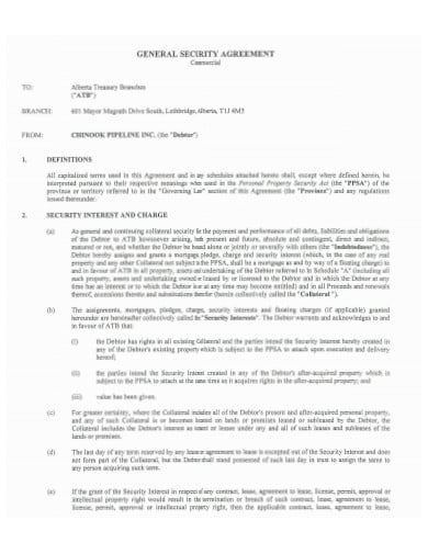 general security agreement template