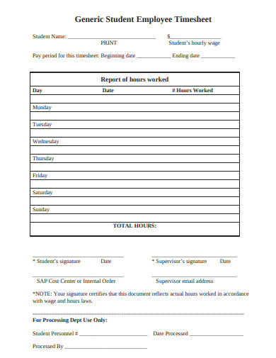 15+ Employee Timesheet Templates - Google Docs, Word, Pages, PDF