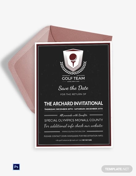 golf invitation card