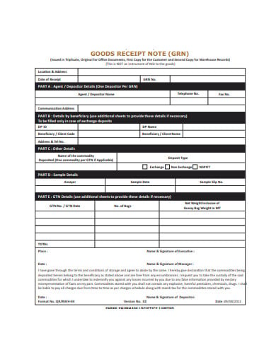 goods receipt in pdf