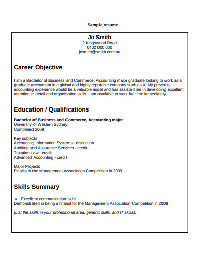 graduate-resume-template