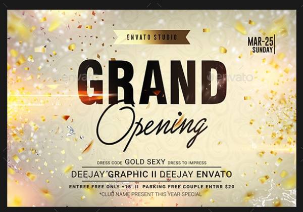 16  Grand opening Flyer Templates Illustrator InDesign MS Word