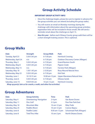 group-activity-schedule